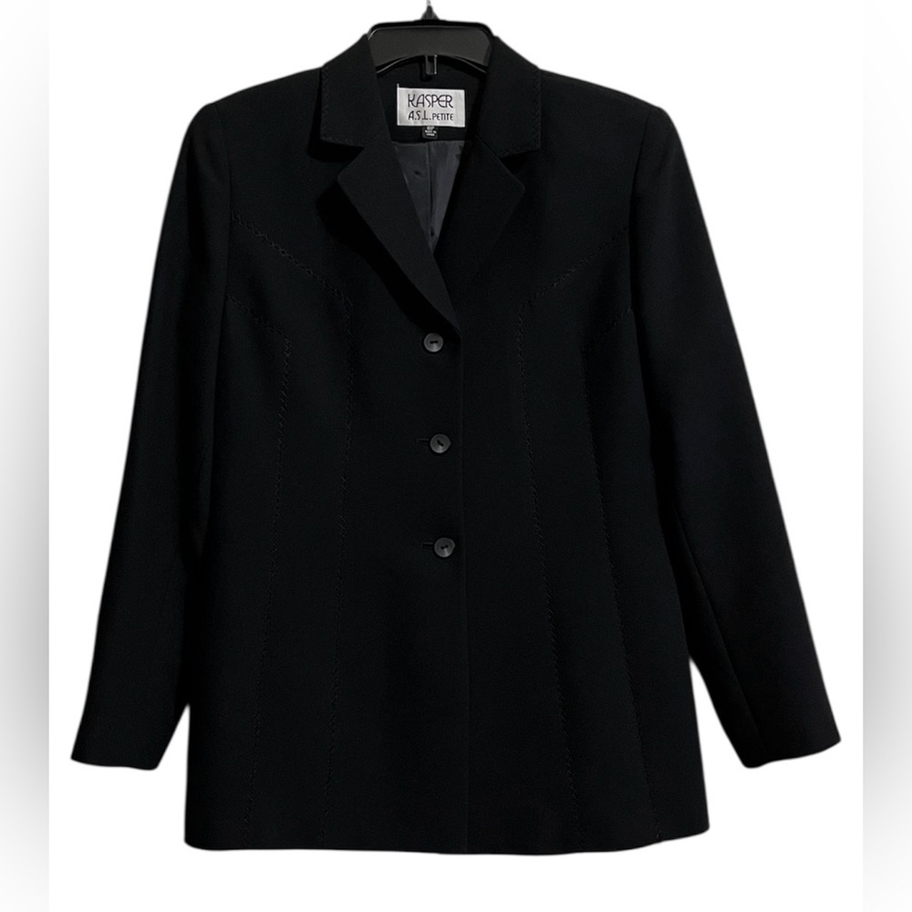 Kasper ASL Women's Stitching Front Detailed Design Jacket Blazer 8P Lined NICE